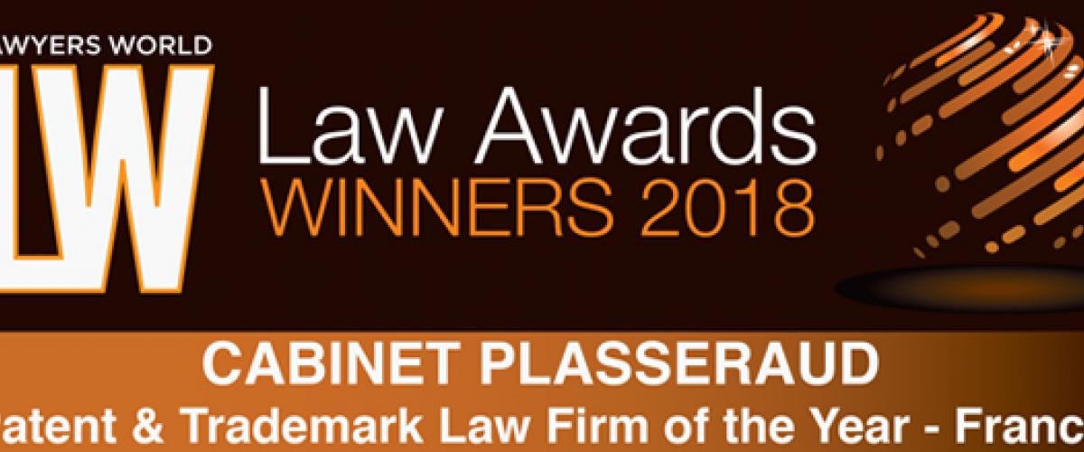 Cabinet Plasseraud élu « Patent & Trademark Law Firm of the Year - France » par Lawyers World